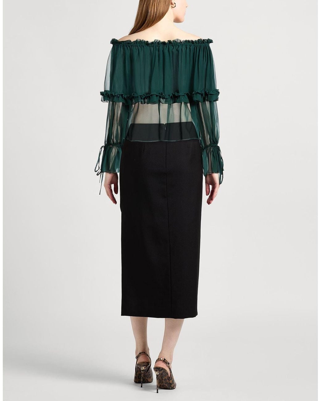 Saint Laurent Green Crop Top