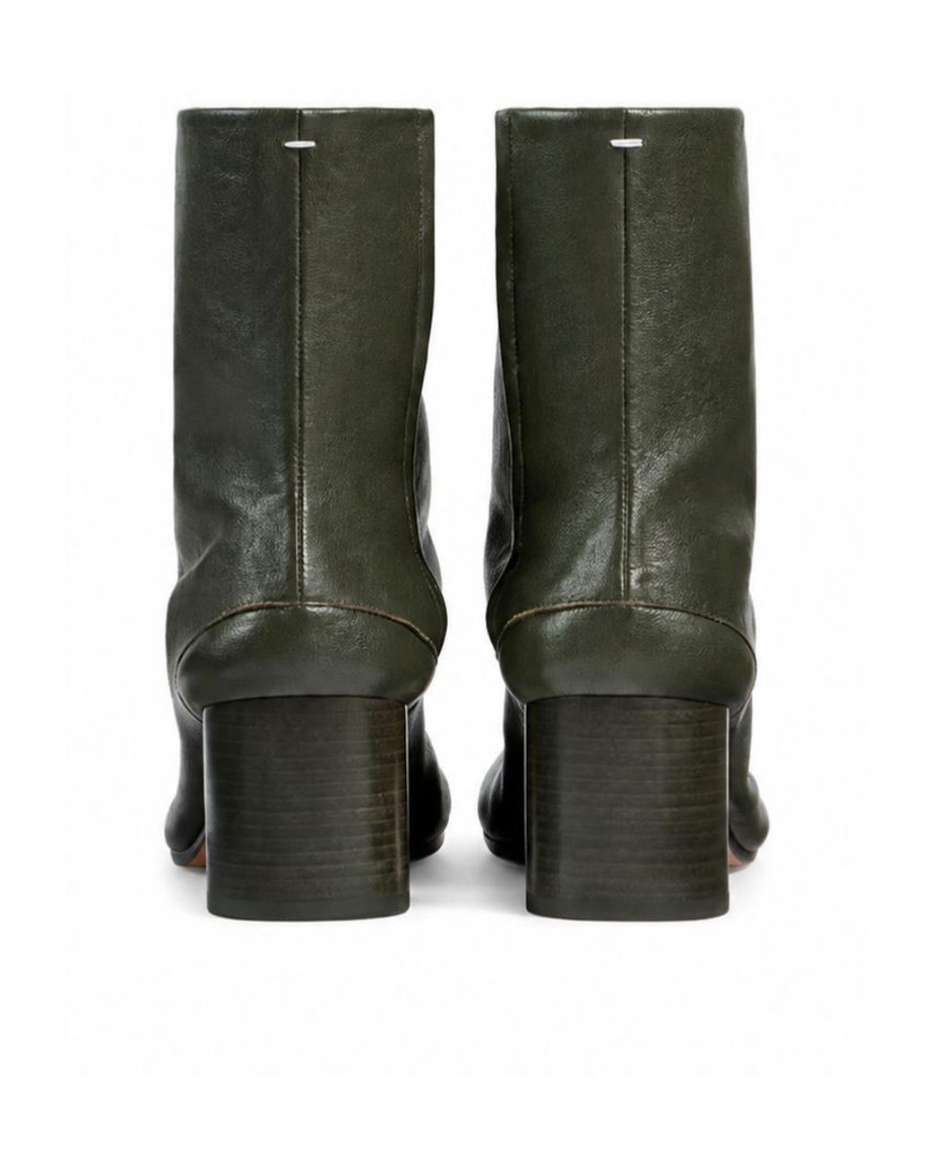 Maison Margiela Green Tabi Ankle Boots