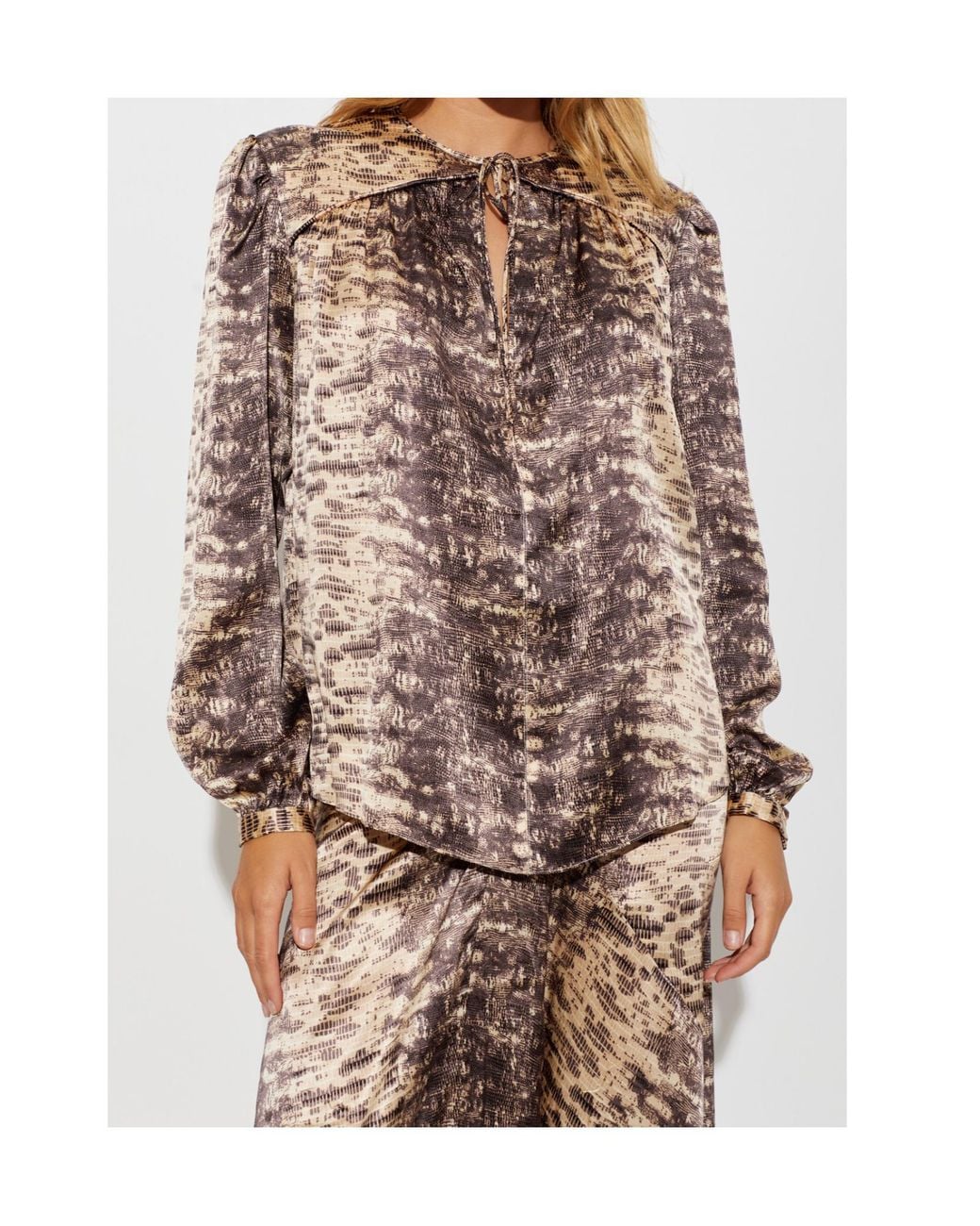 Isabel Marant Brown Long-Sleeved Top