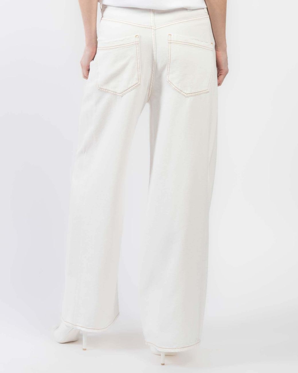 DARKPARK White Ines Fold Over Jeans
