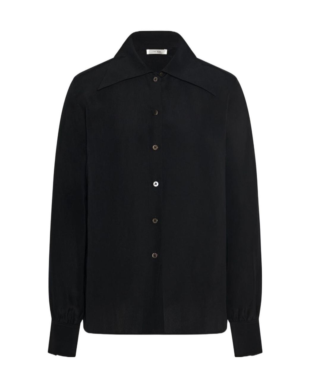 The Row Black Button-Down Shirt