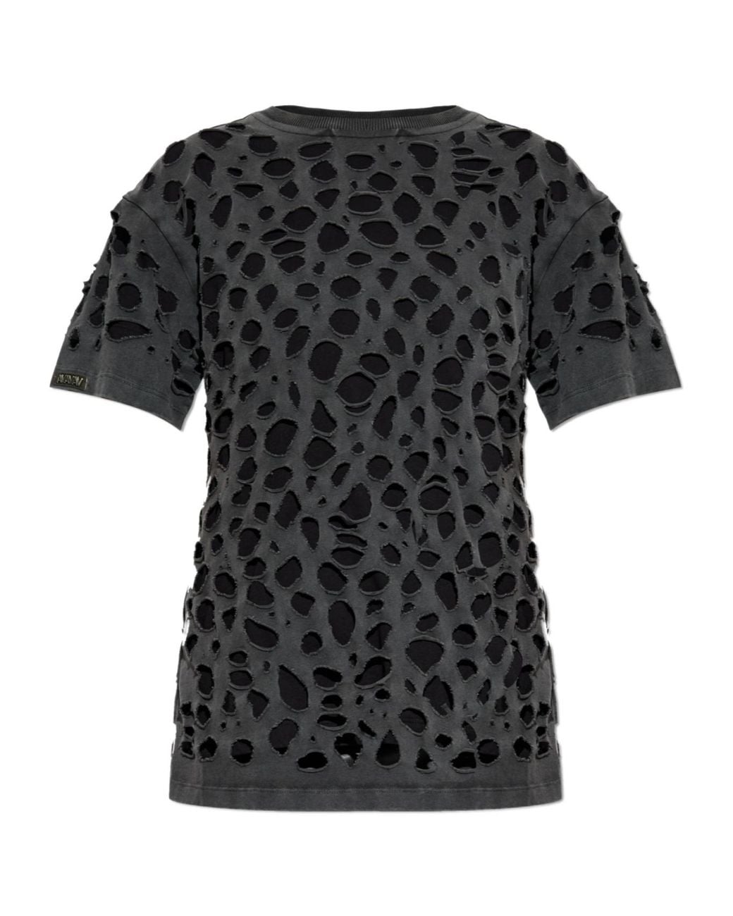 AVAVAV Black Cut-Out Detailed T-Shirt