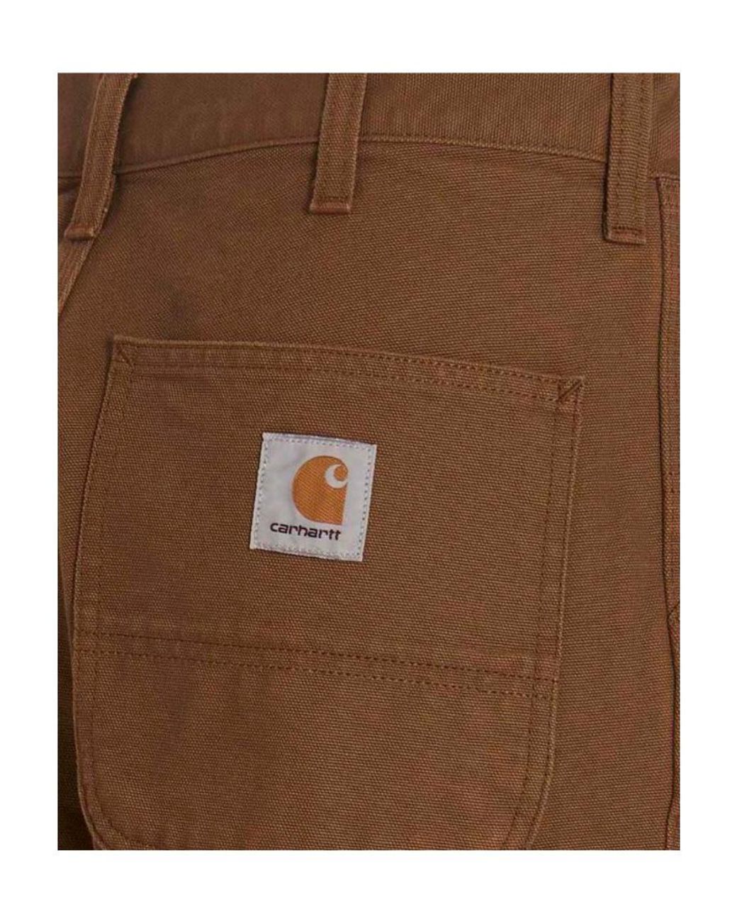 Carhartt Brown Logo Ptch Straight-Leg Trousers for men