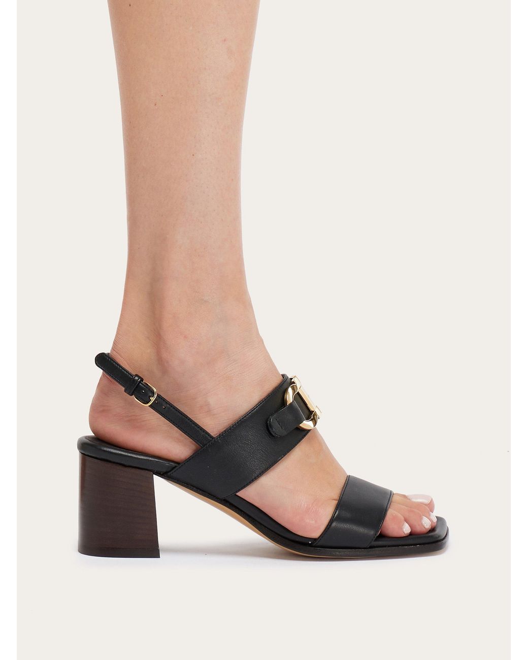 Ferragamo Metallic Ferragamo Gancini Ornament Sandals
