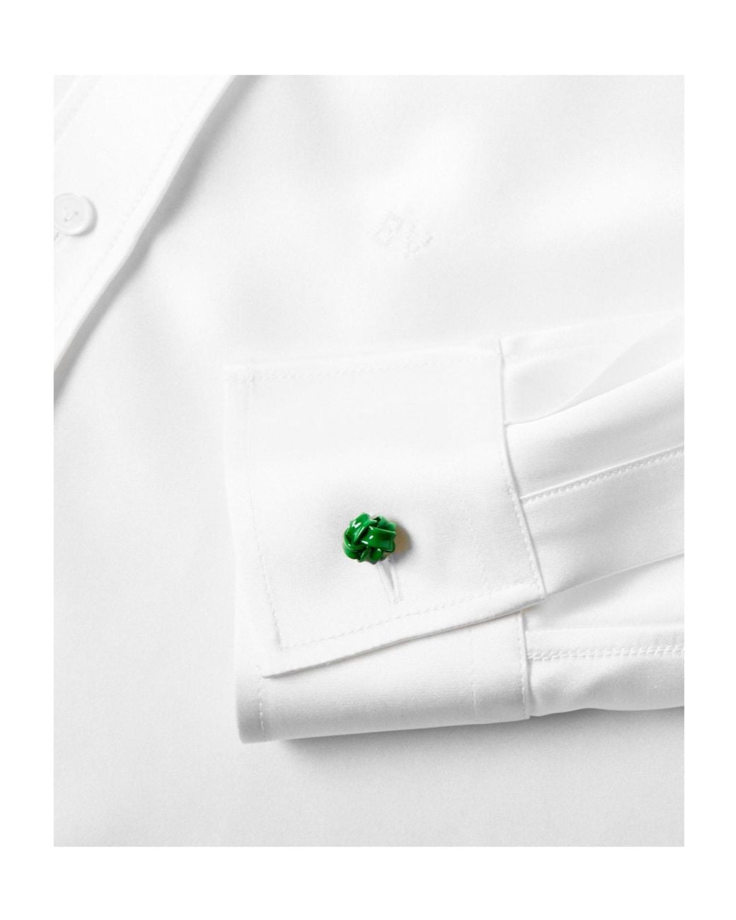 Bottega Veneta White Satin-Finish Shirt