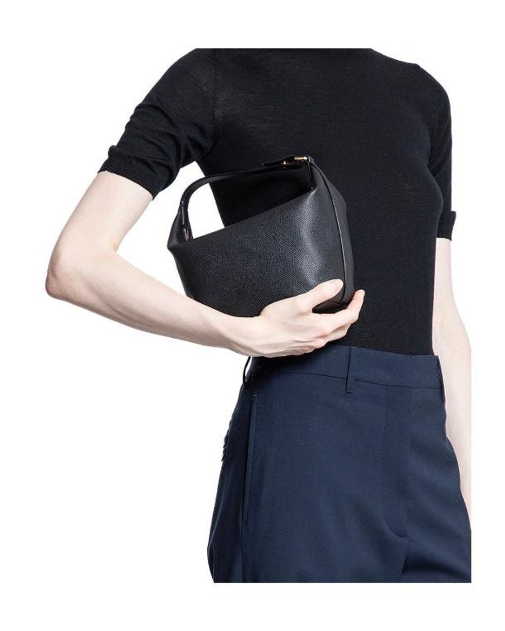 Valextra Blue Mochi Mini Handbag