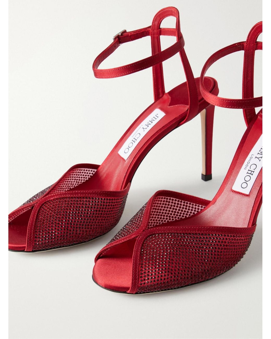 Jimmy Choo Red Glossy High-Heeled Shoes