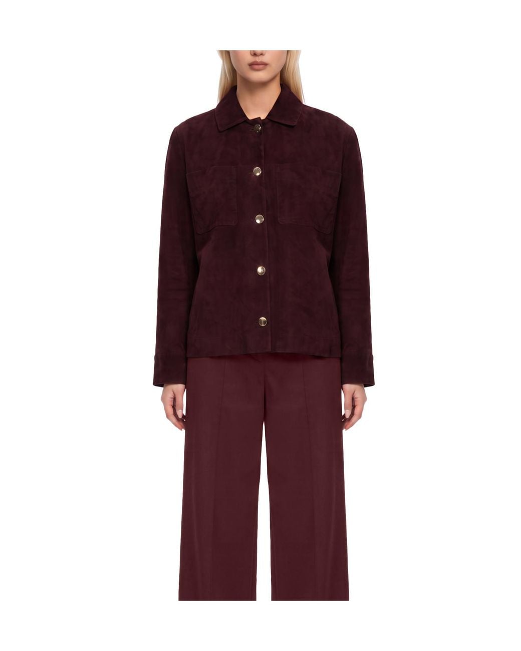 Max Mara Purple S Mabisso Patch-Pocket Jacket