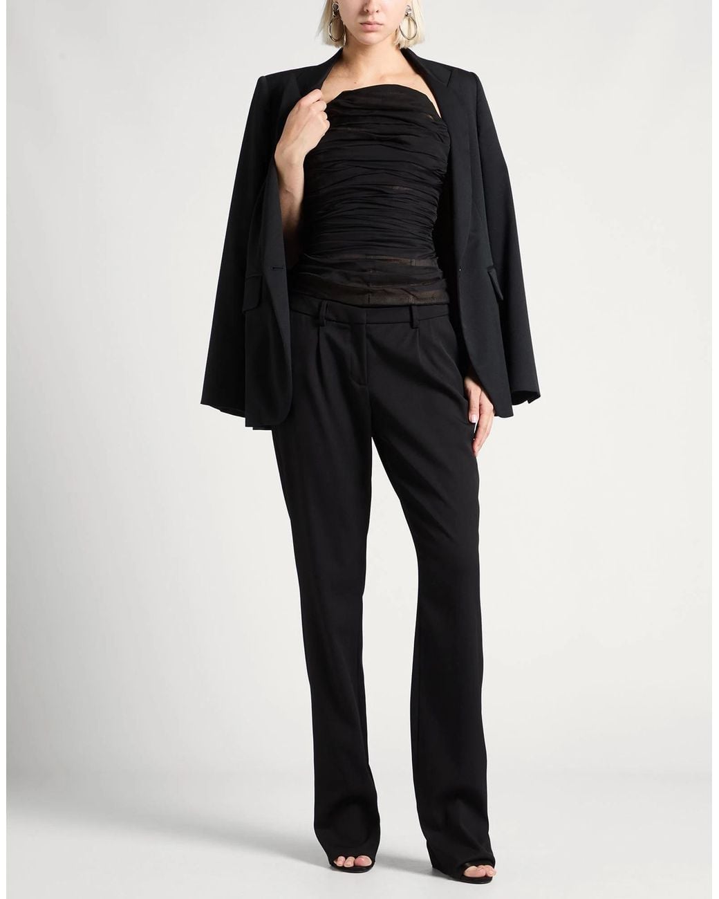 Balenciaga Black Straightleg Tailored Trousers