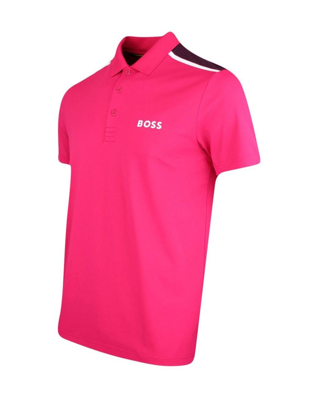 Boss Pink Short-Sleeved Polo Shirt for men