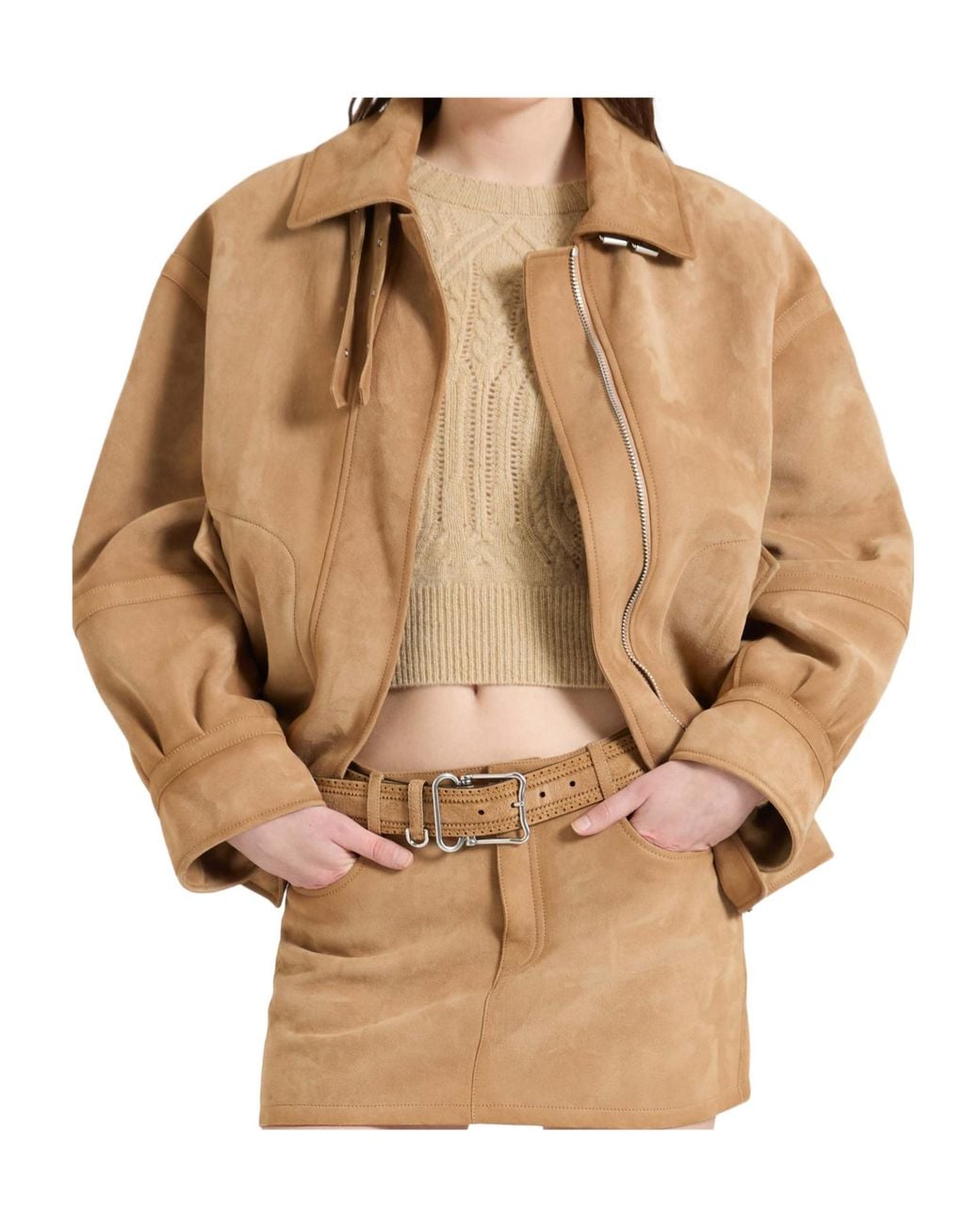 Ermanno Scervino Brown Heritage Detail Aviator Jacket
