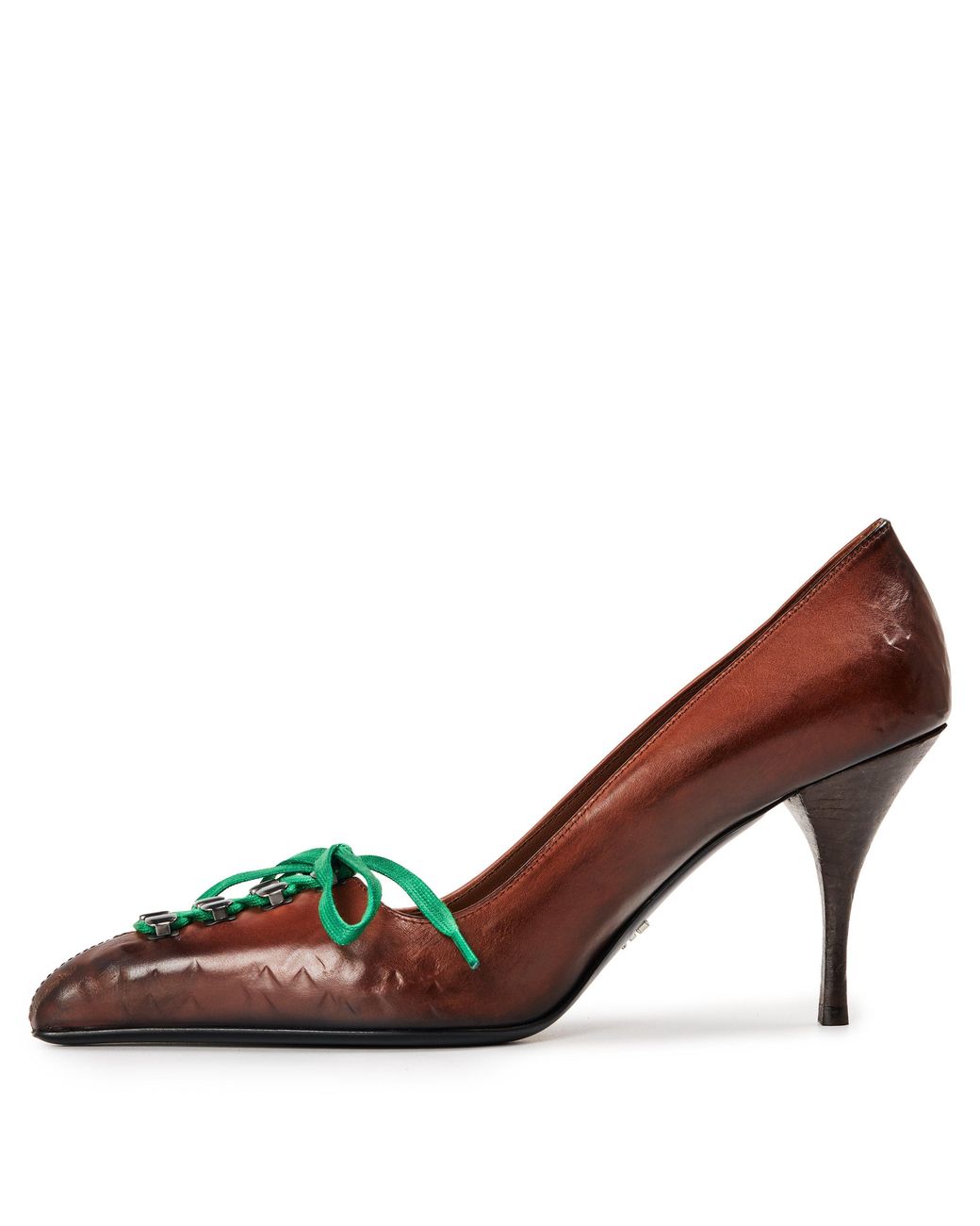 Prada Brown Slipon Pointedtoe Pump