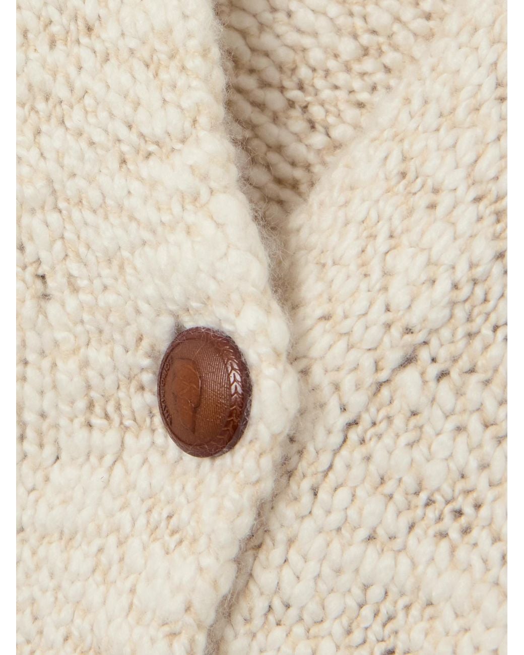 Loro Piana Natural Long-Sleeved Knitted Cardigan