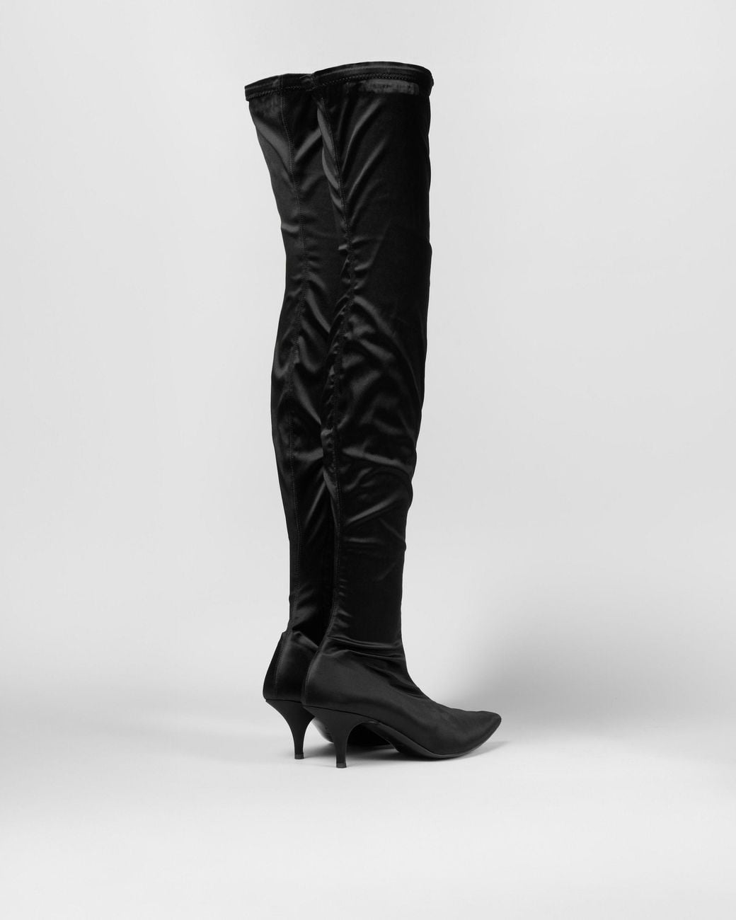 Céline Black Thigh-High Satin Booty