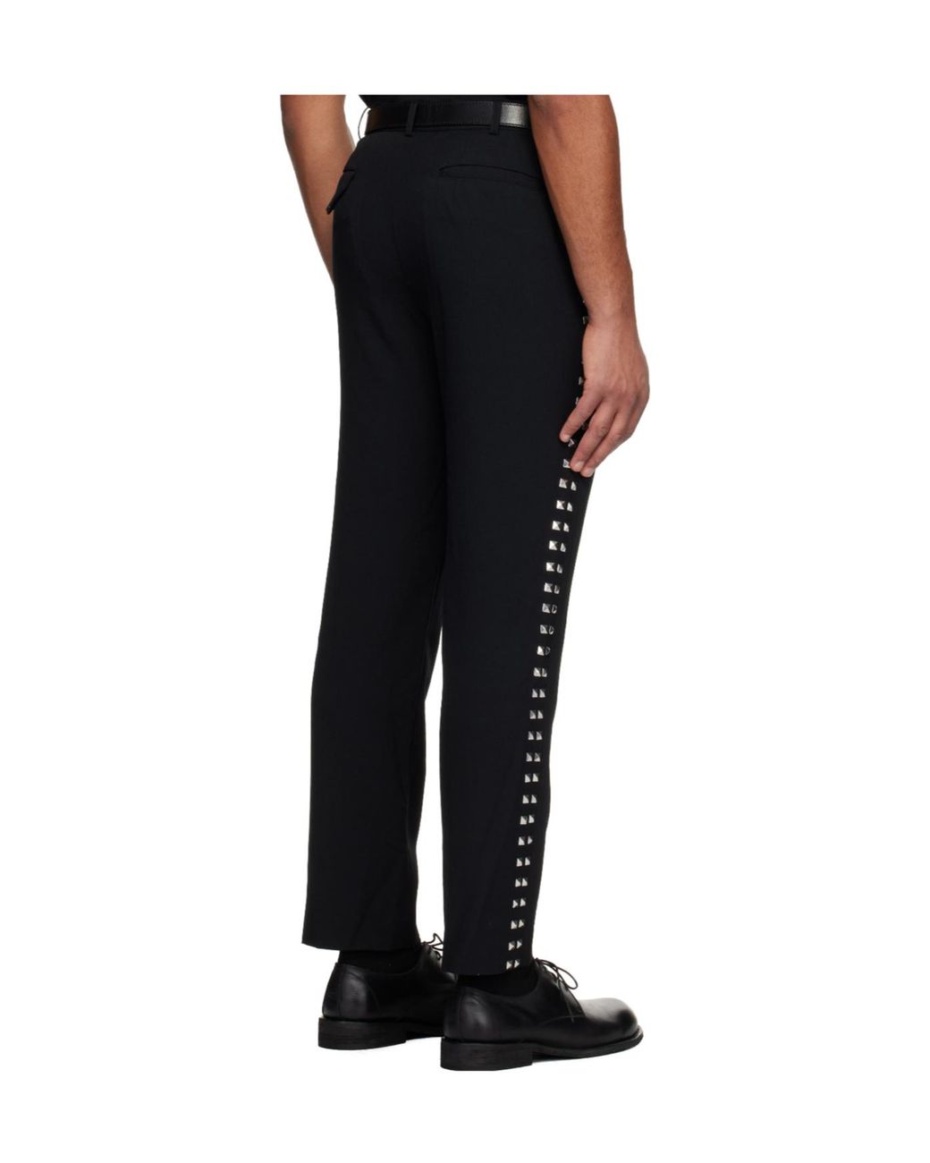 Comme des Garçons Black Studded Casual Trousers for men