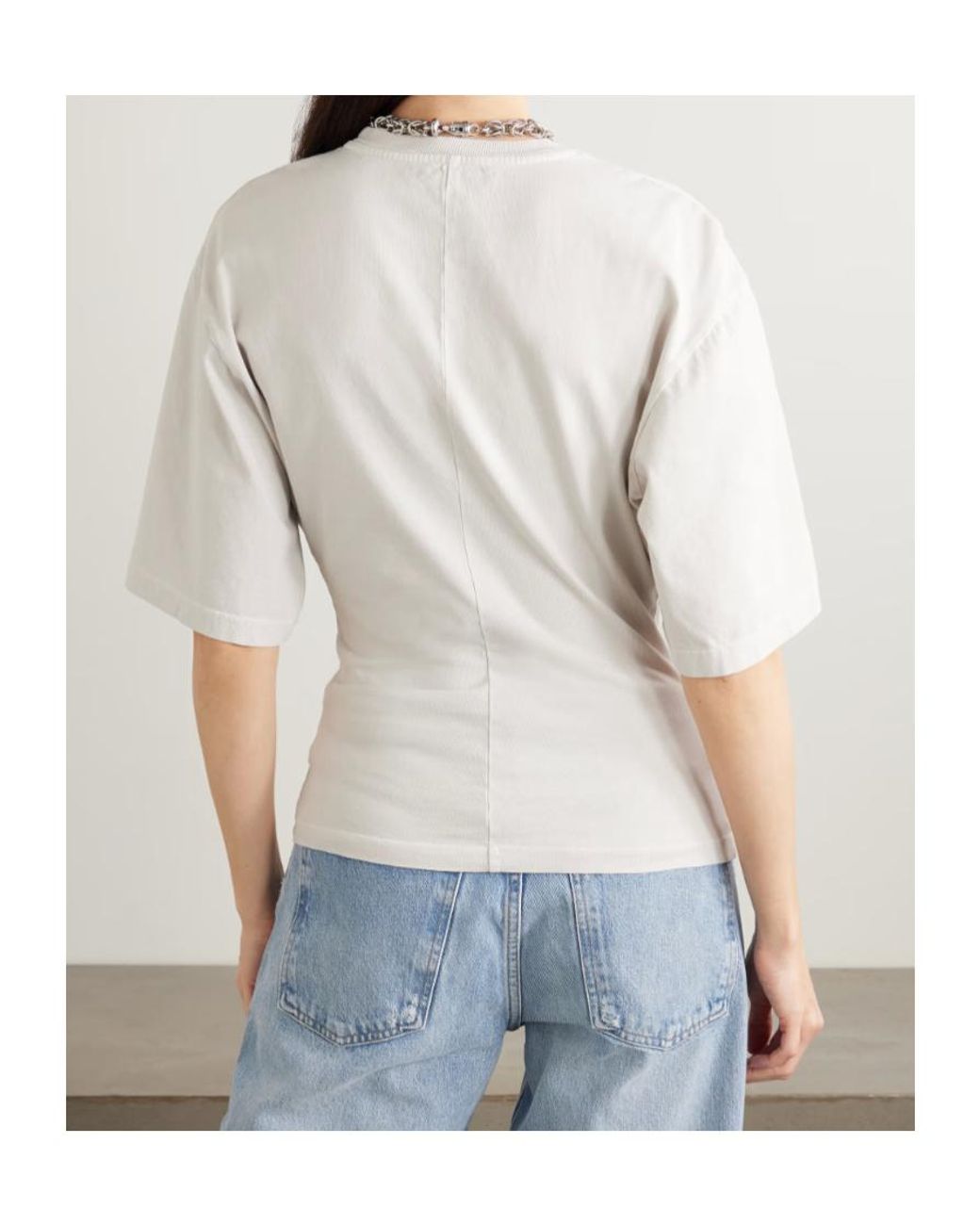 Agolde White Storey Cotton-Jersey T-Shirt