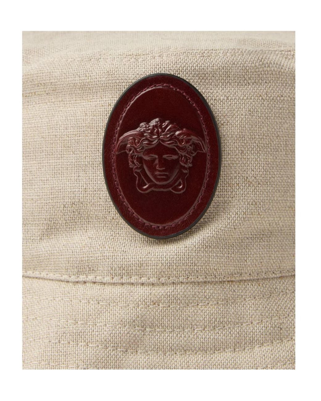 Versace White Logo Patch Bucket Hat