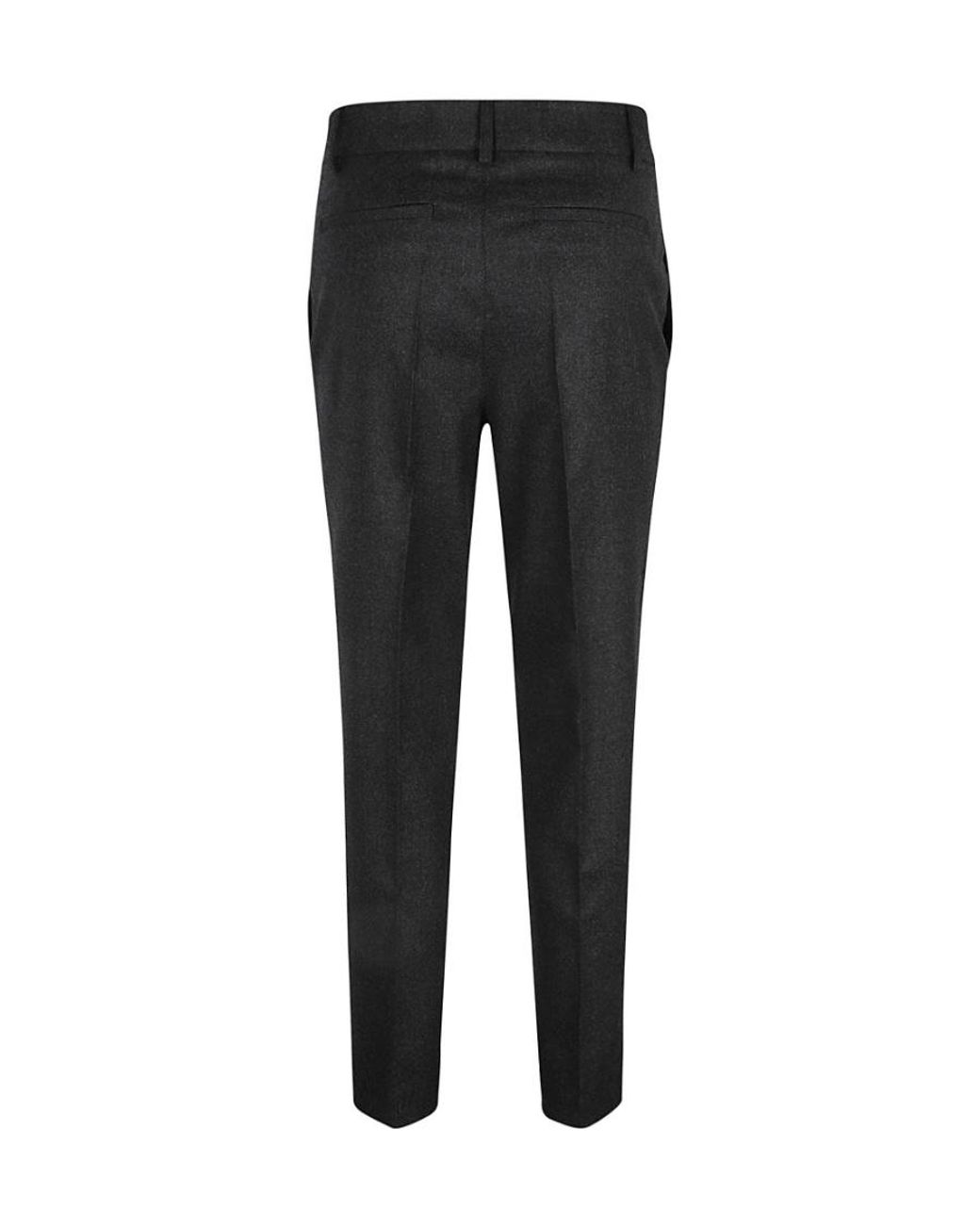 P.A.R.O.S.H. Black High-Waist Cropped Trousers