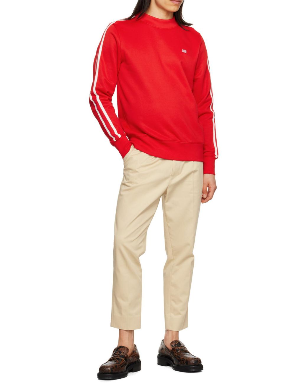 AMI Red Ami De Coeur Sweatshirt for men