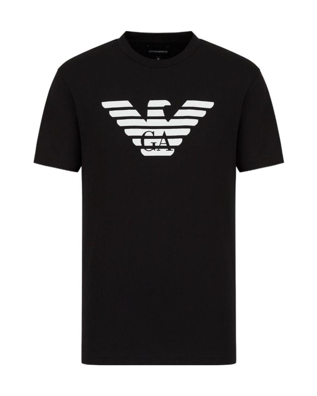 Emporio Armani Black Crewneck Short-Sleeved T-Shirt for men