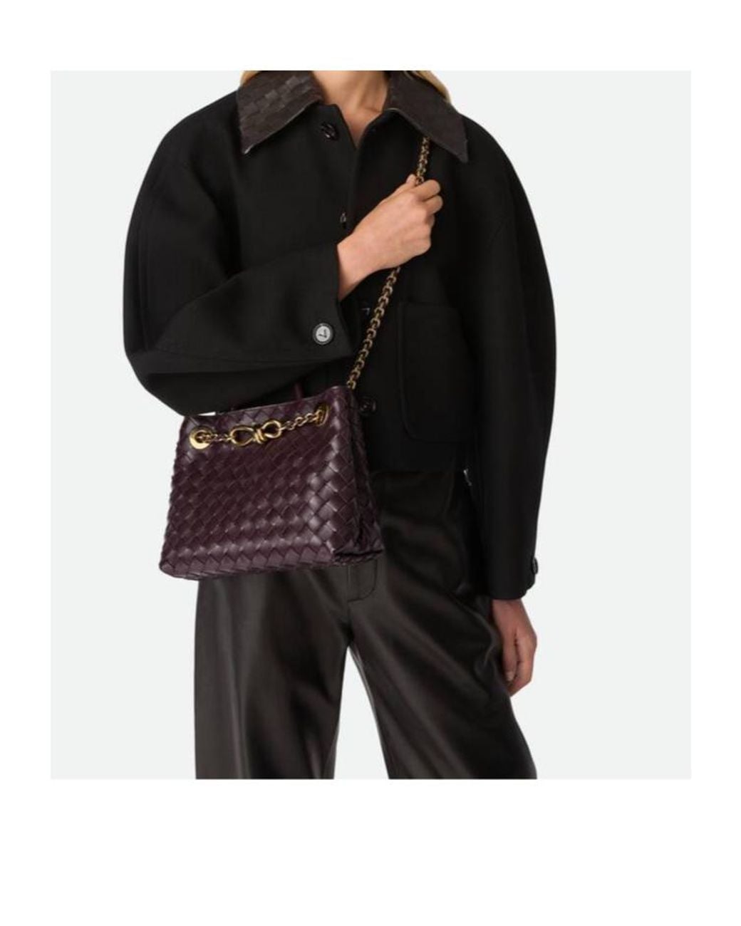 Bottega Veneta Purple Small Andiamo Chain