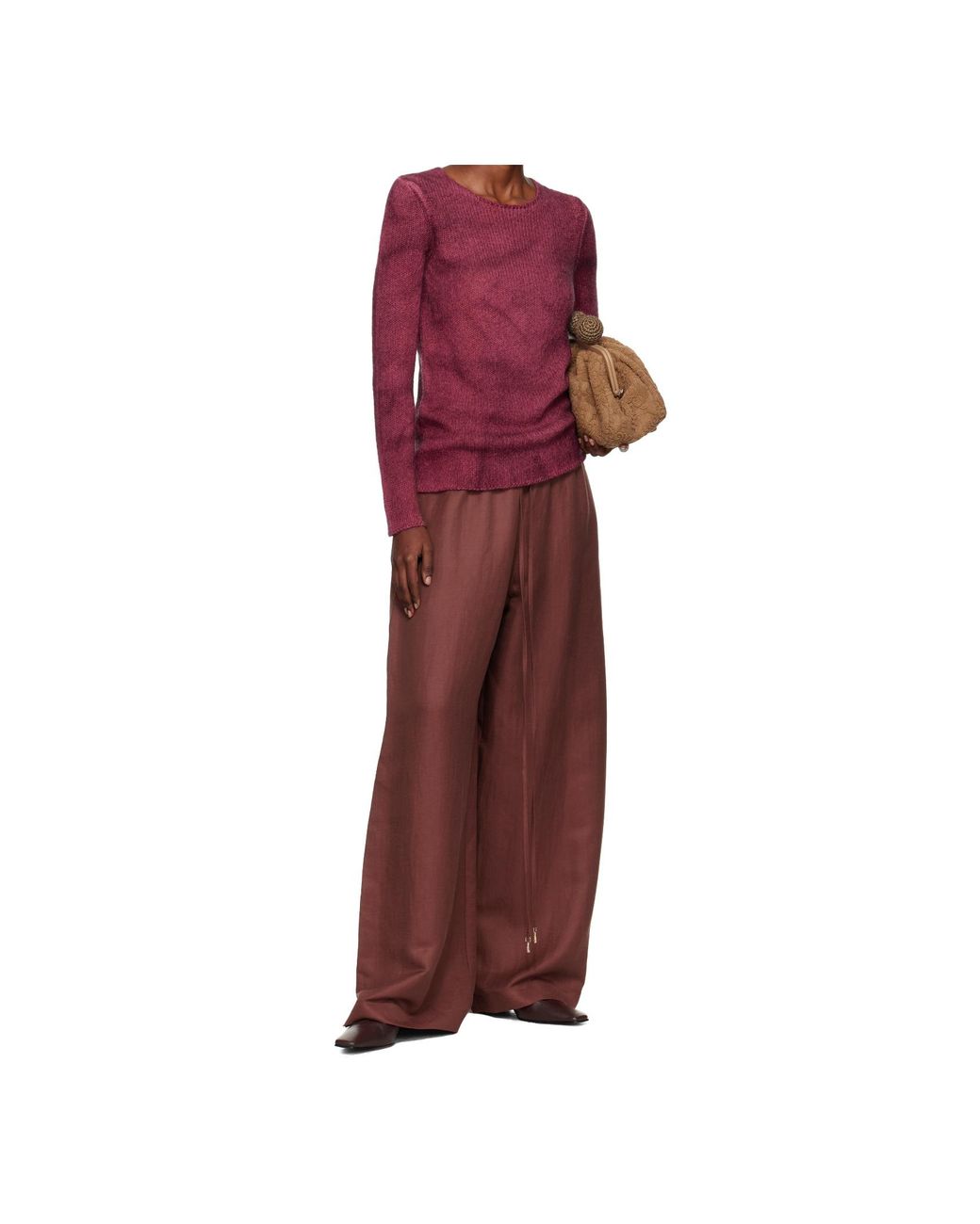 Gabriela Hearst Purple Drawstring Casual Pants