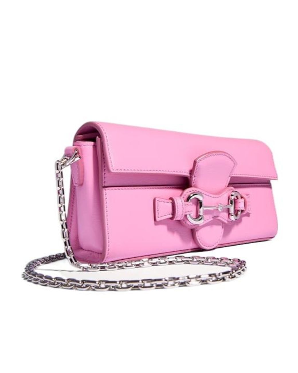 Gucci Pink Wallet On Chain With Horsebit