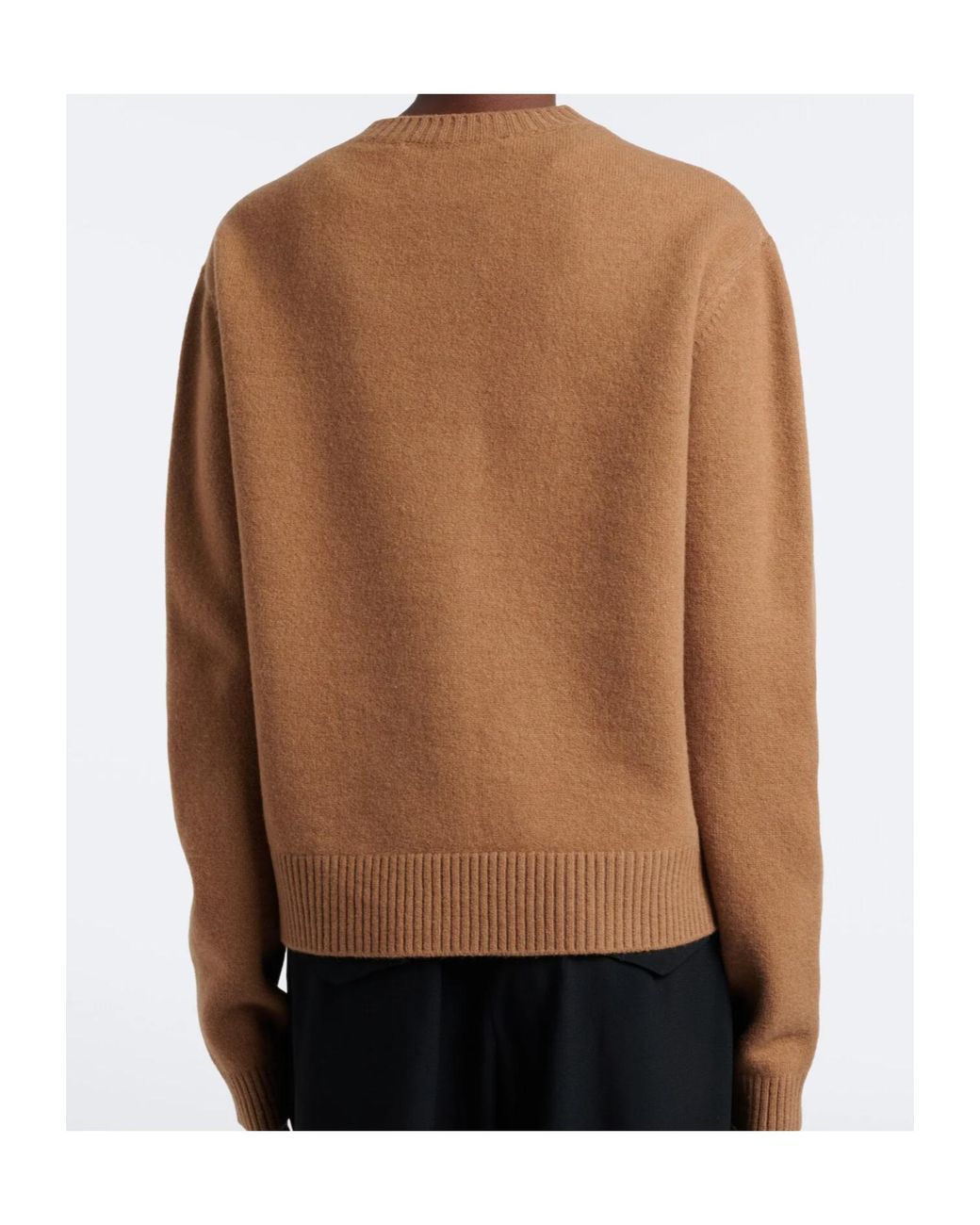 Rohe Brown Ribbed Crew Neck Cardigan