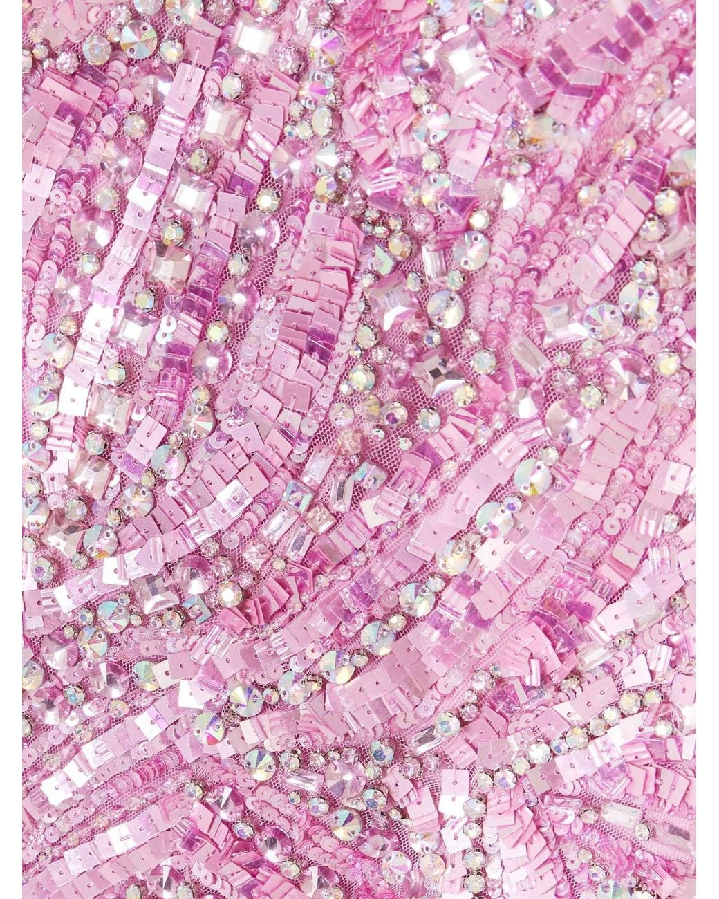Jenny Packham Pink Embellished Tulle Gown