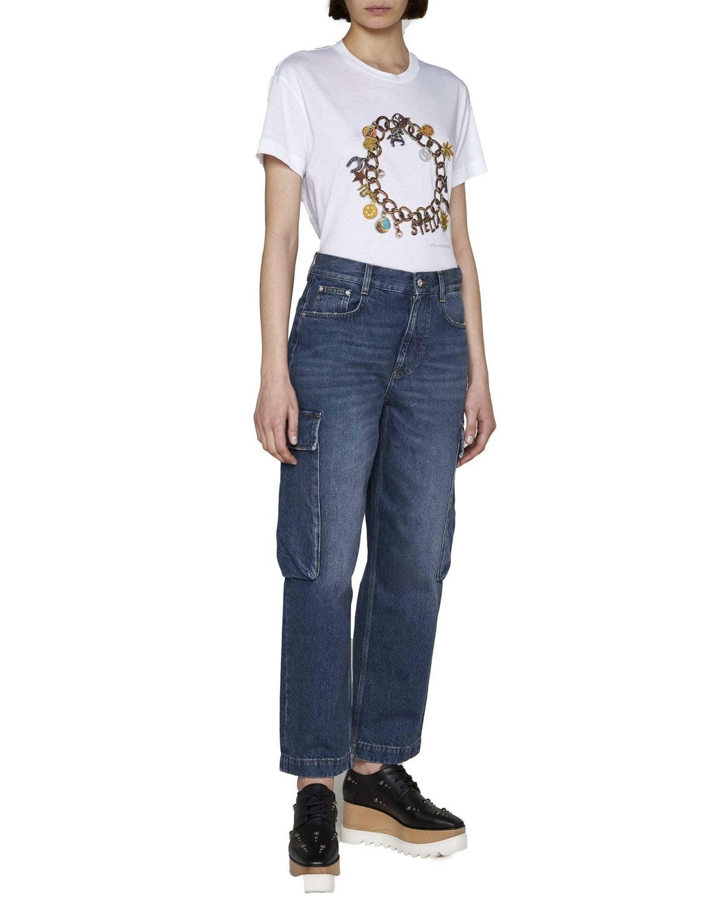 Stella McCartney White Round-Necked T-Shirt