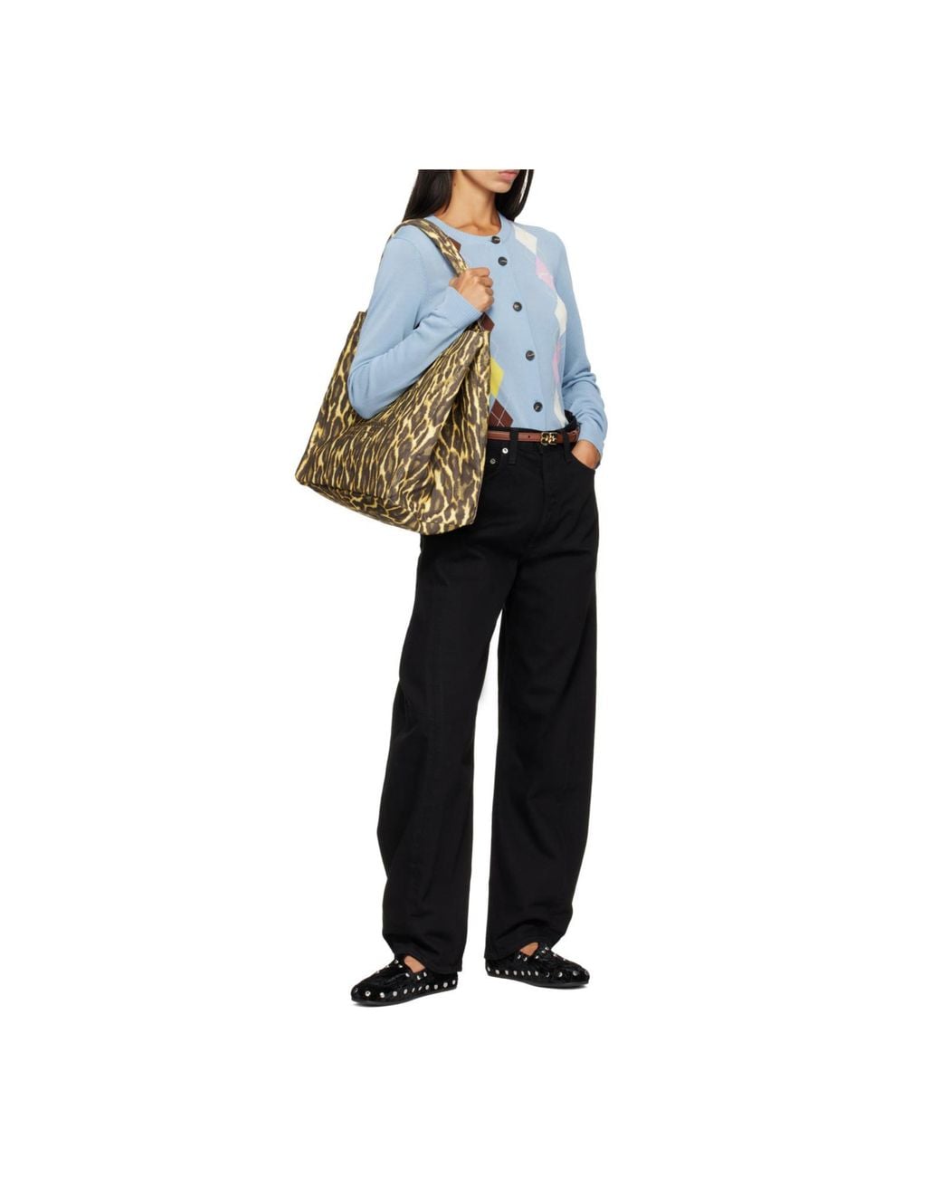 Ganni Black Mary Jenny Moccasins