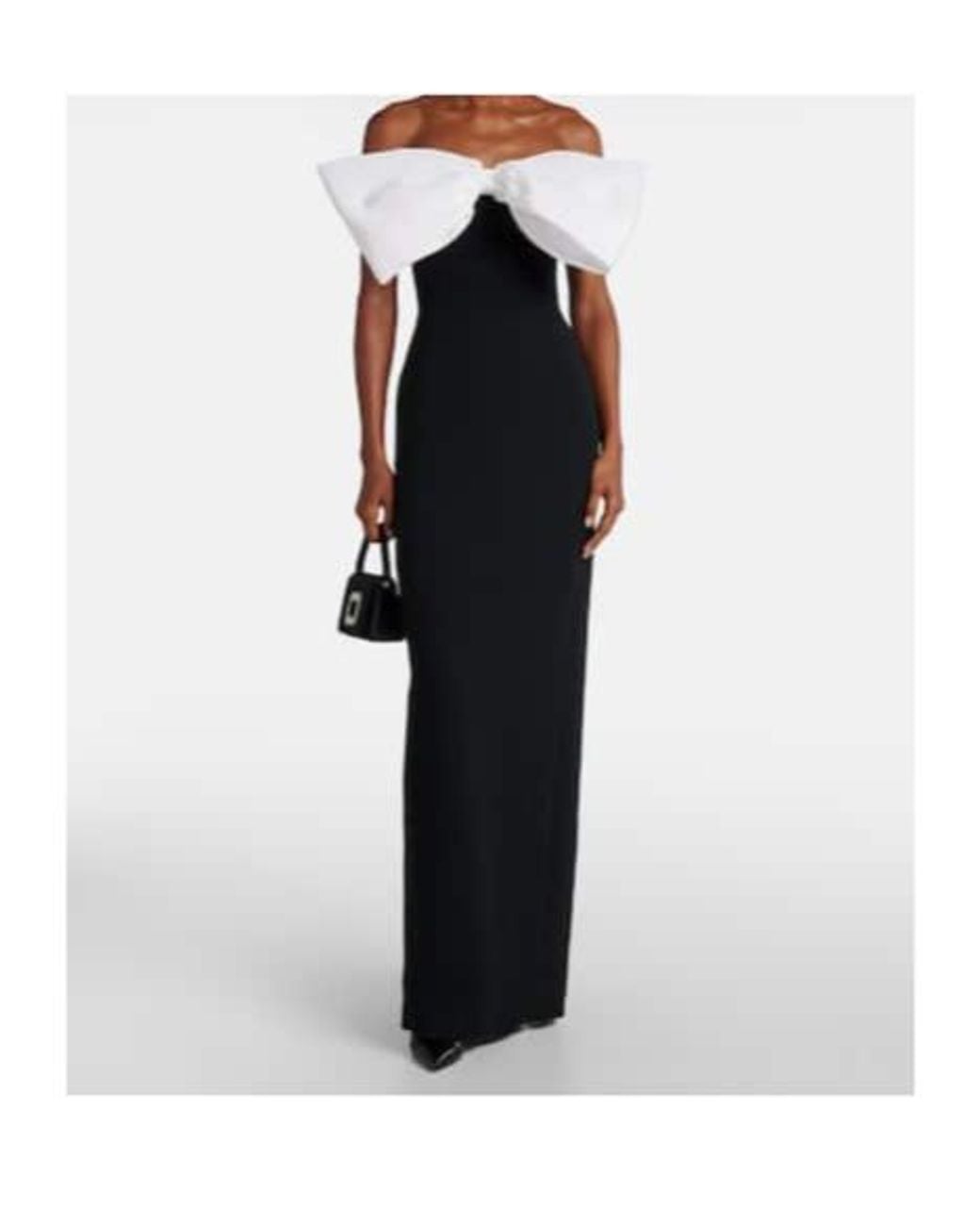 David Koma Black Bow-Detail Gown