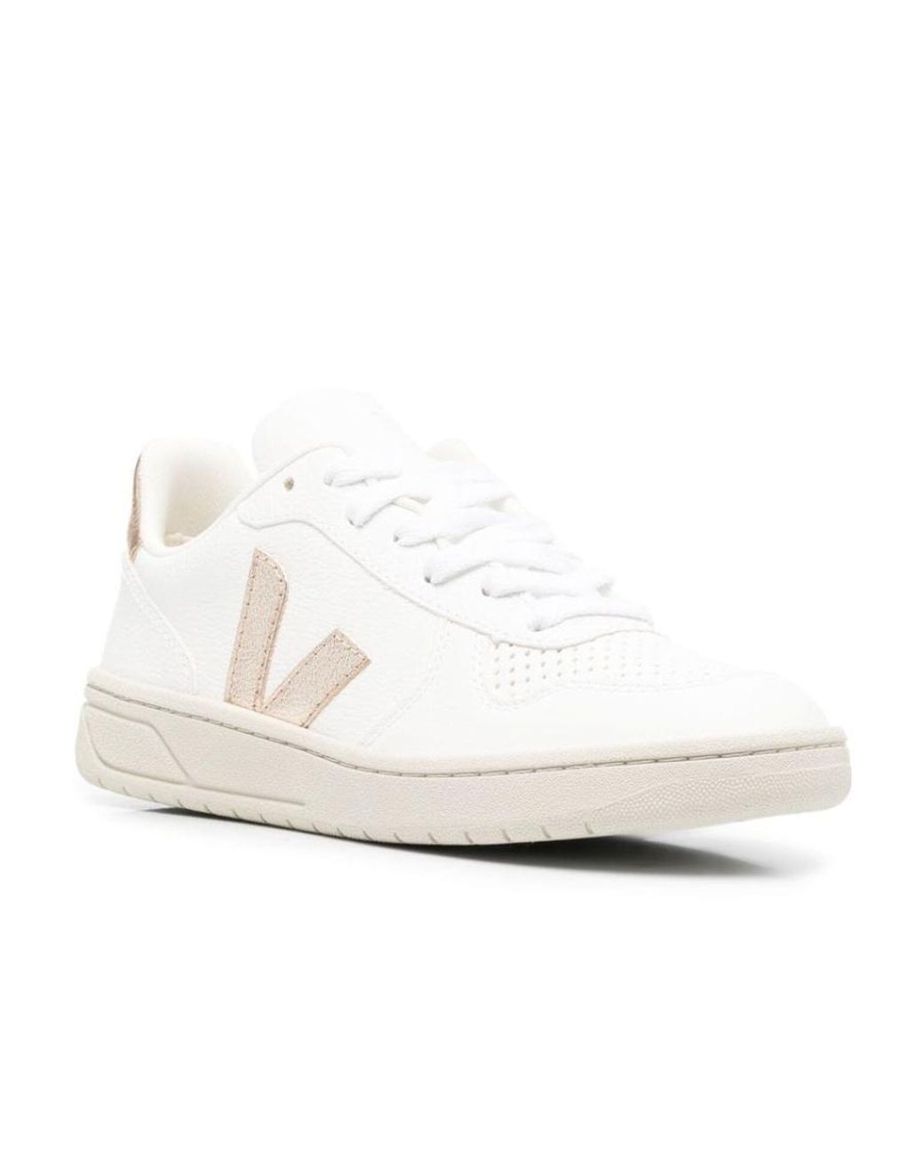 Veja White V-10 Low-Top Sneakers
