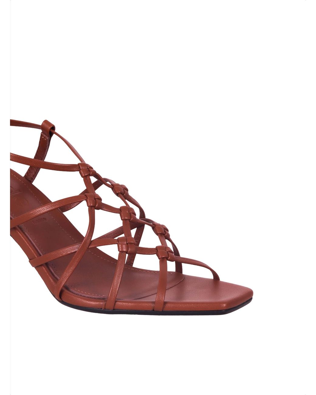 Aeyde Brown Acacia Open Toe Heeled Sandals