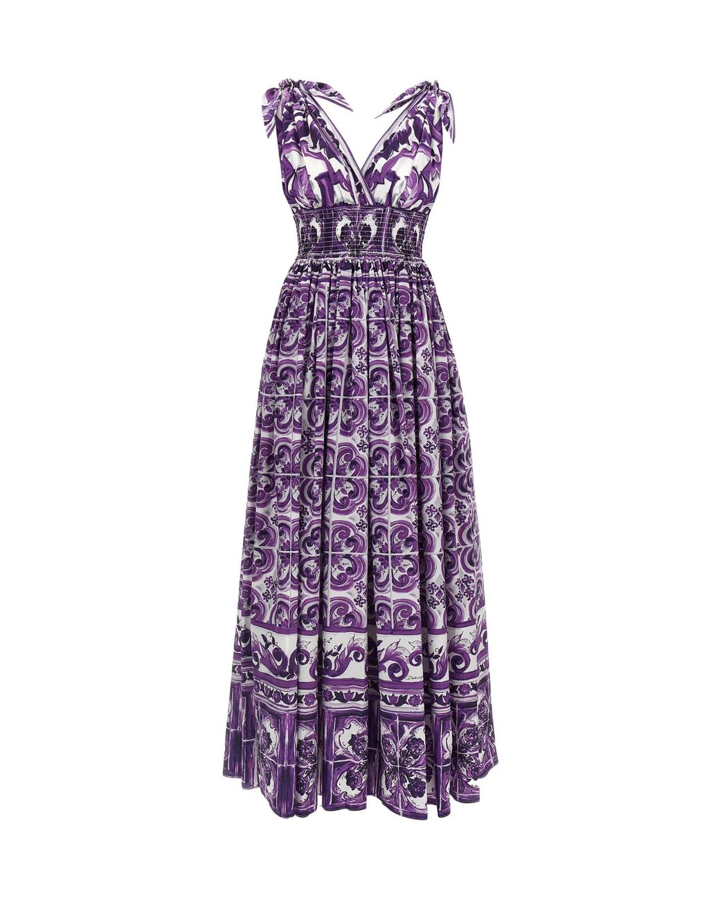 Dolce & Gabbana Purple 'Maiolica' Dress