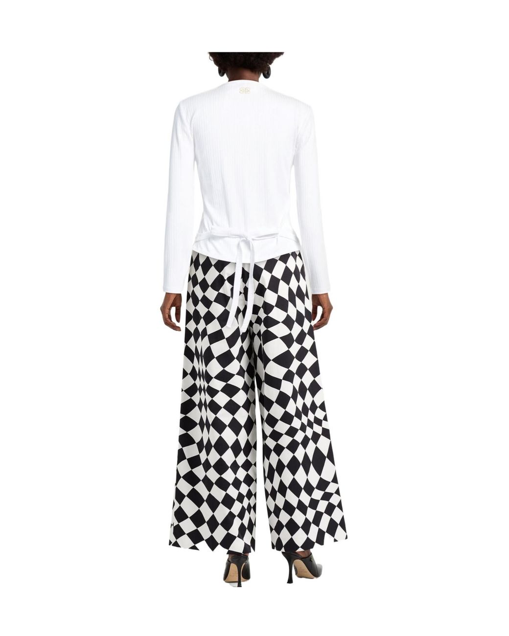 Ganni White Solid Long Sleeve T-Shirt