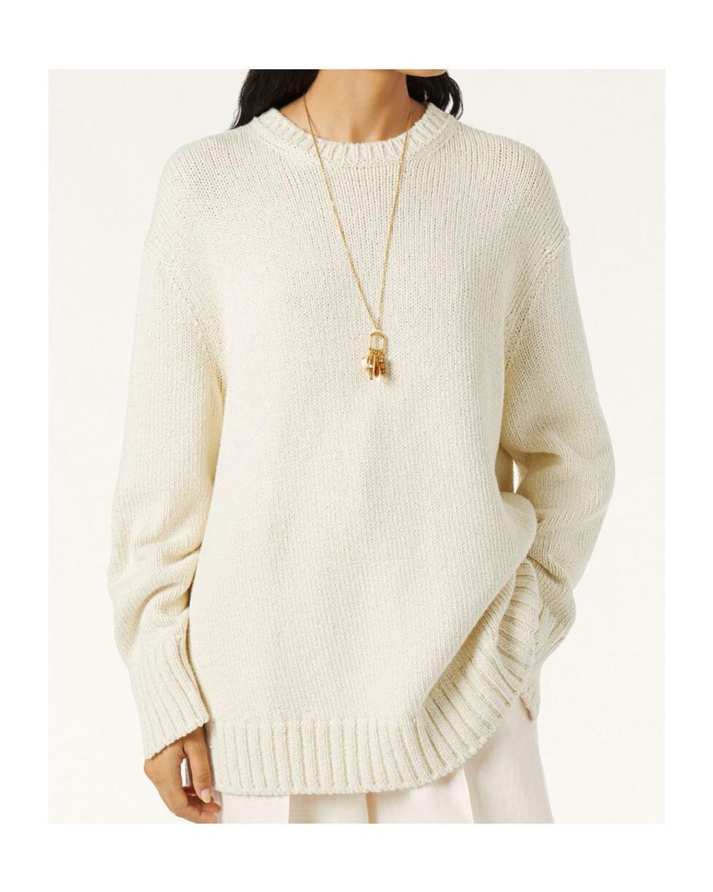 Loro Piana White Crewneck Jumper