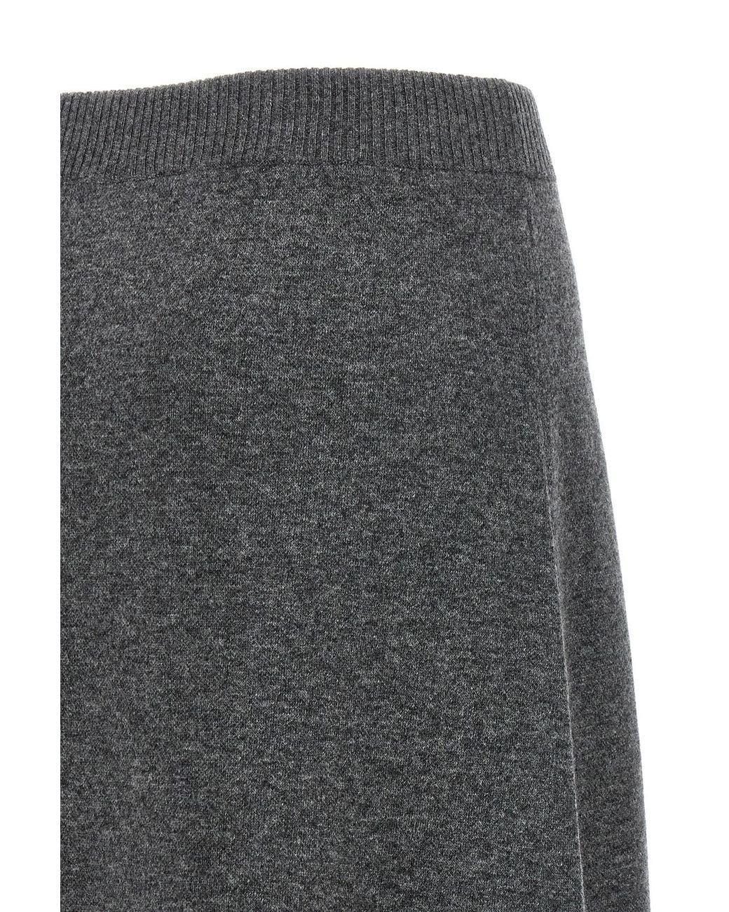 Brunello Cucinelli Gray Cashmere Skirt