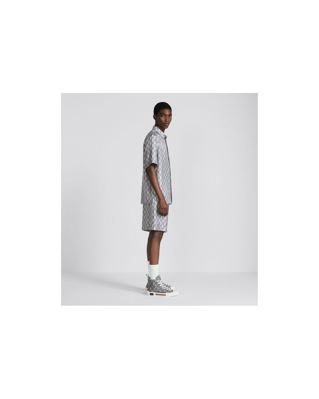 Dior Gray Cd Diamond Bermuda Shorts for men