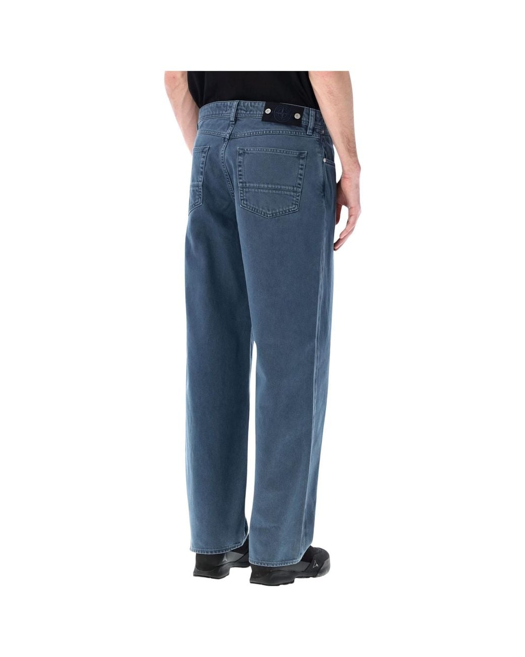 Stone Island Blue Straight Leg Jeans for men