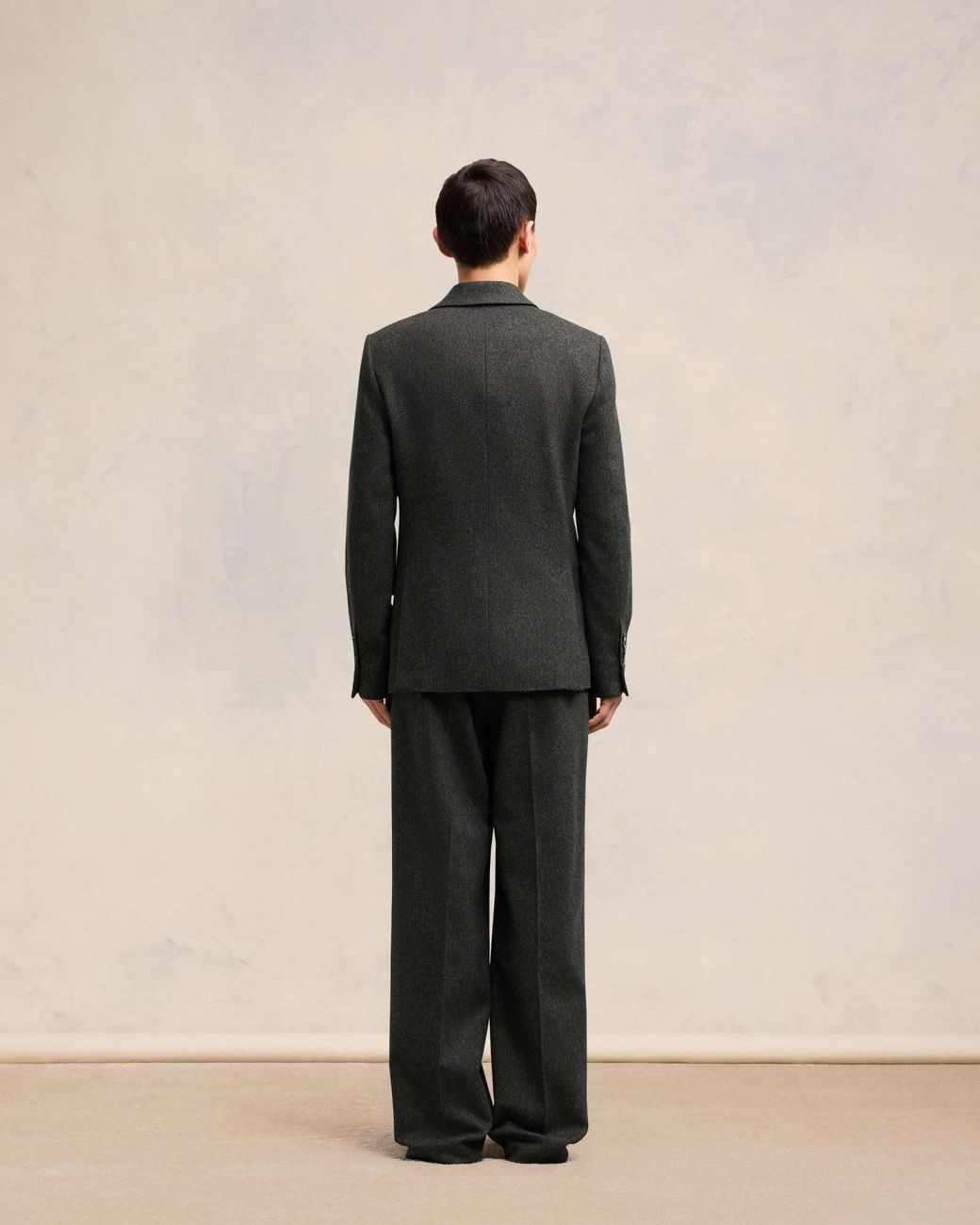 AMI Black Double Breasted Long Sleeved Blazer for men