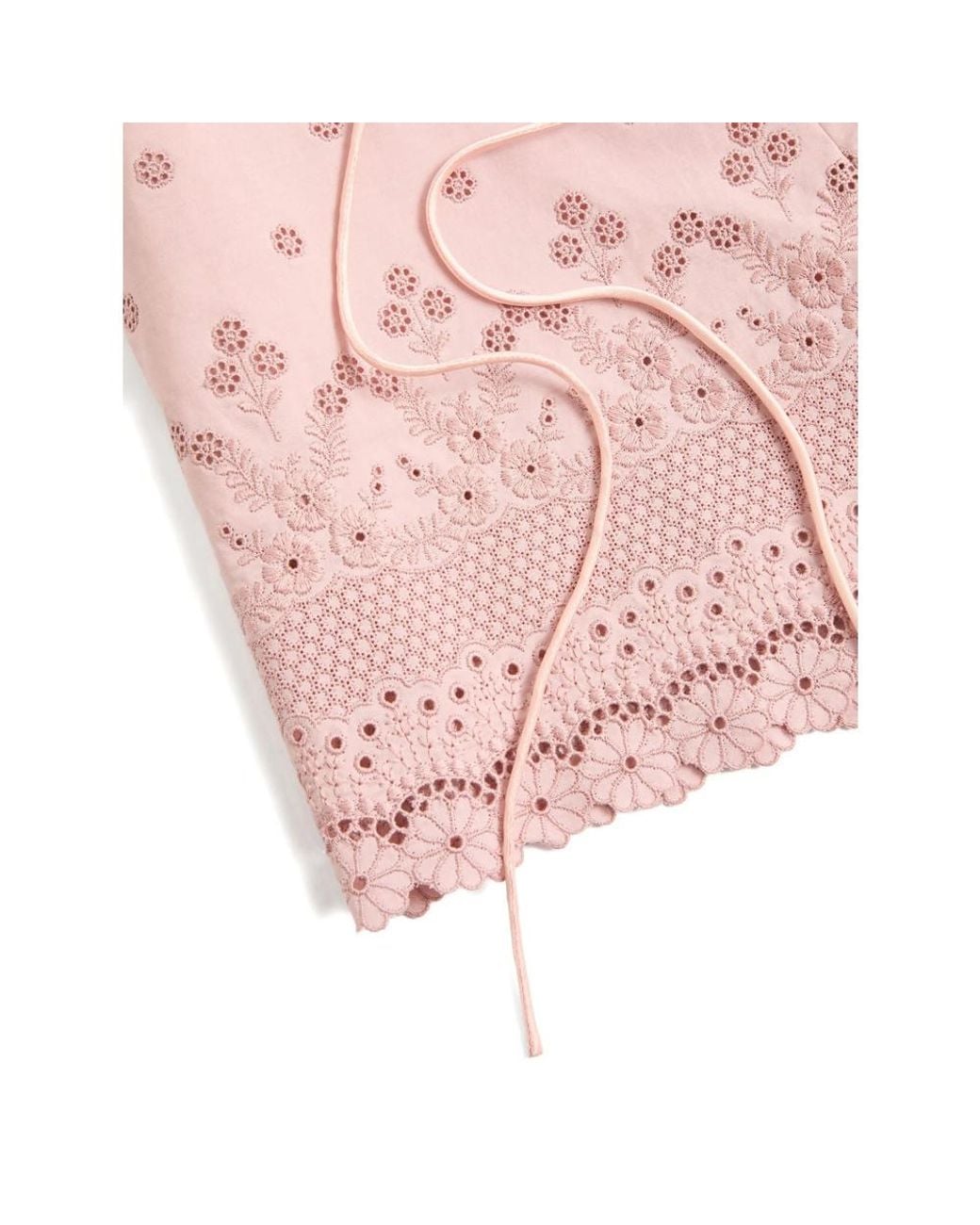 Valentino Pink Pap Broderie Shorts