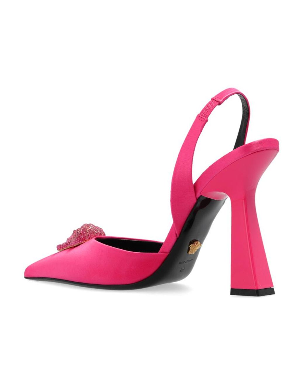 Versace Pink La Medusa Pointed Toe Pumps