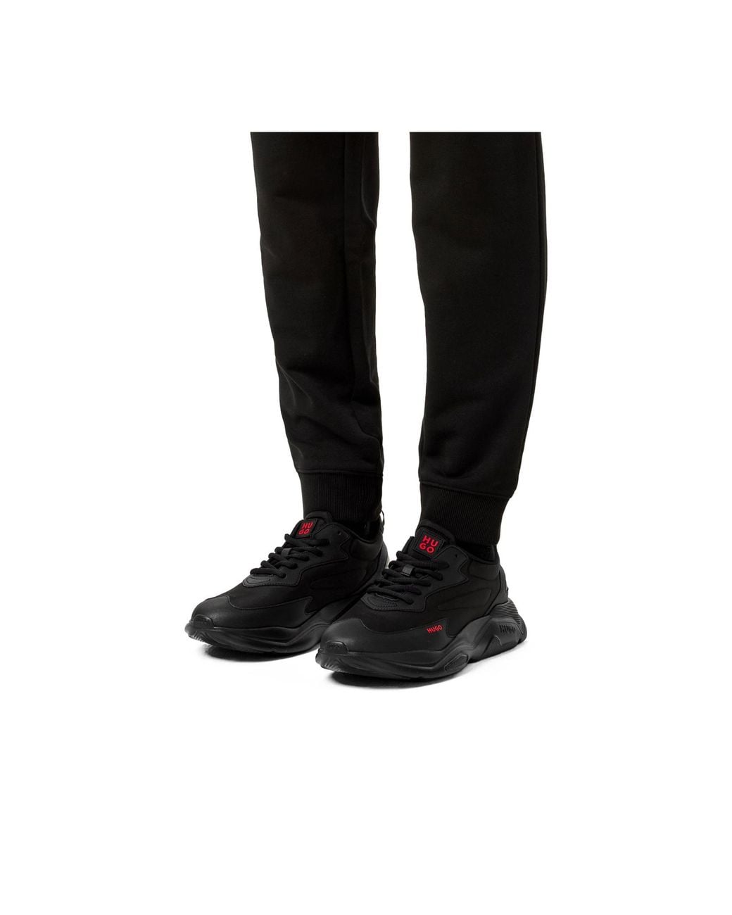 Boss Black Solid Color Sneakers for men