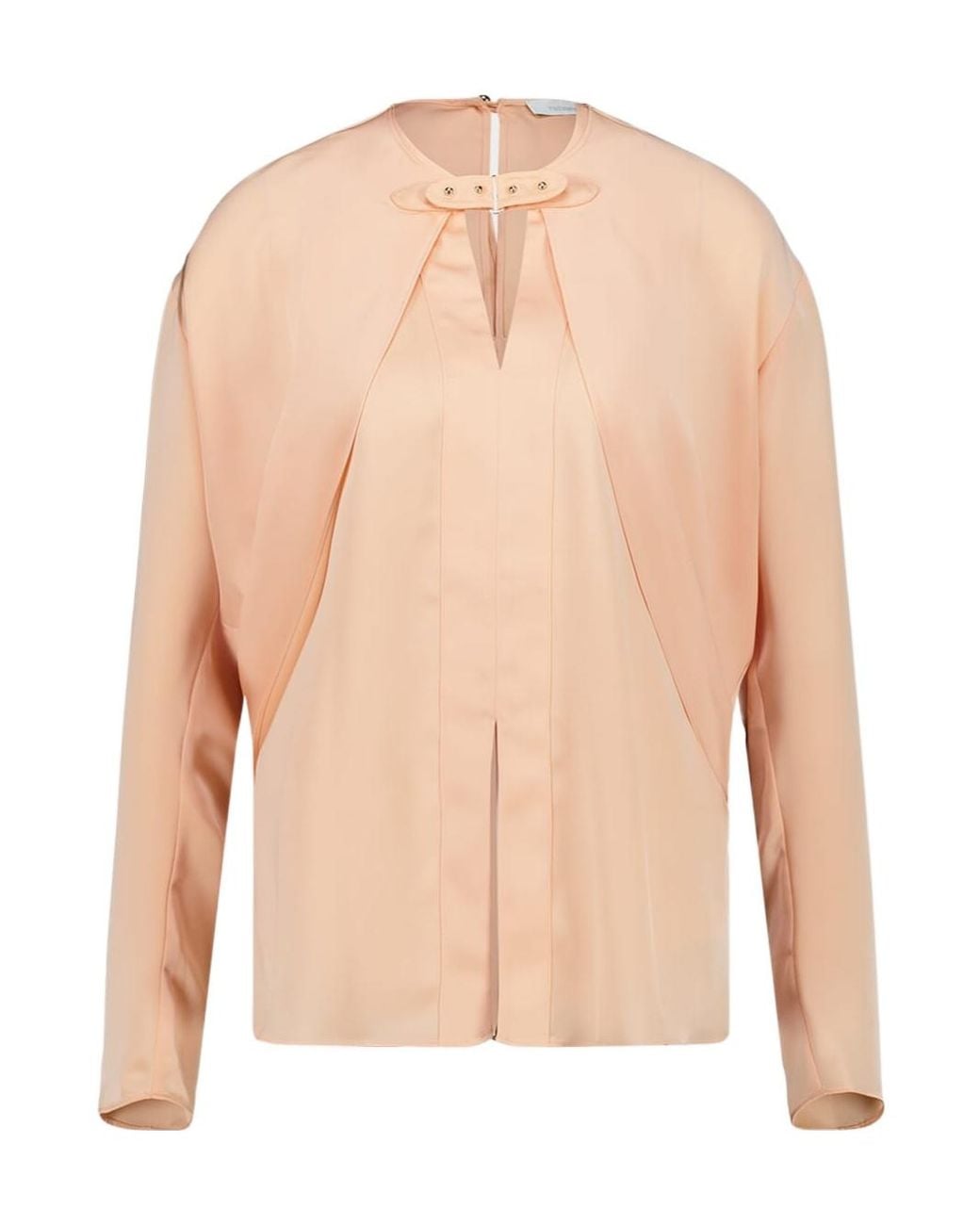 Rabanne White Rabanne Pleated Keyhole Top