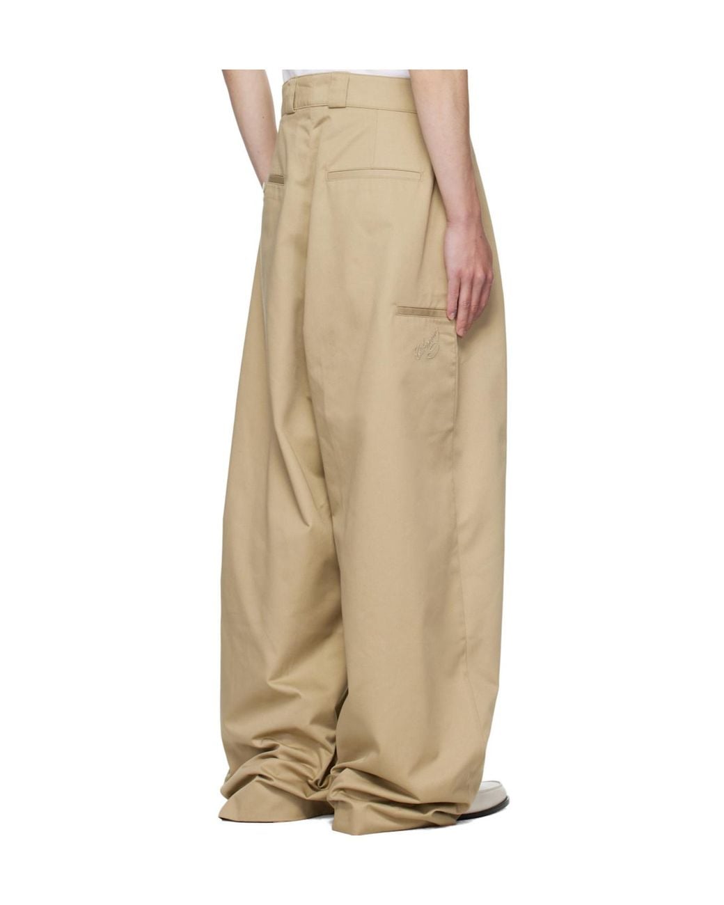 Willy Chavarria Natural Cholo Wide-Leg Pants for men