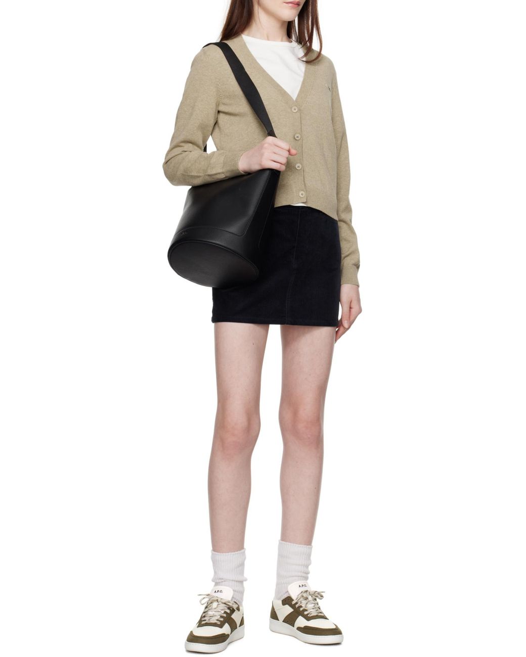A.P.C. Natural Josephine Cropped Cardigan