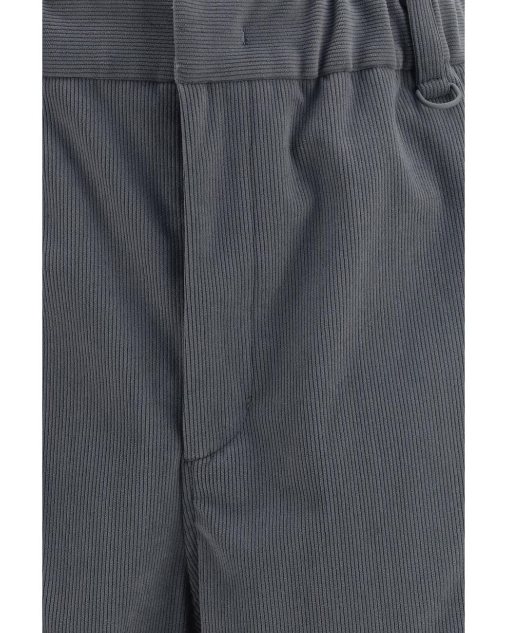 Herno Gray Pleated Casual Trousers for men