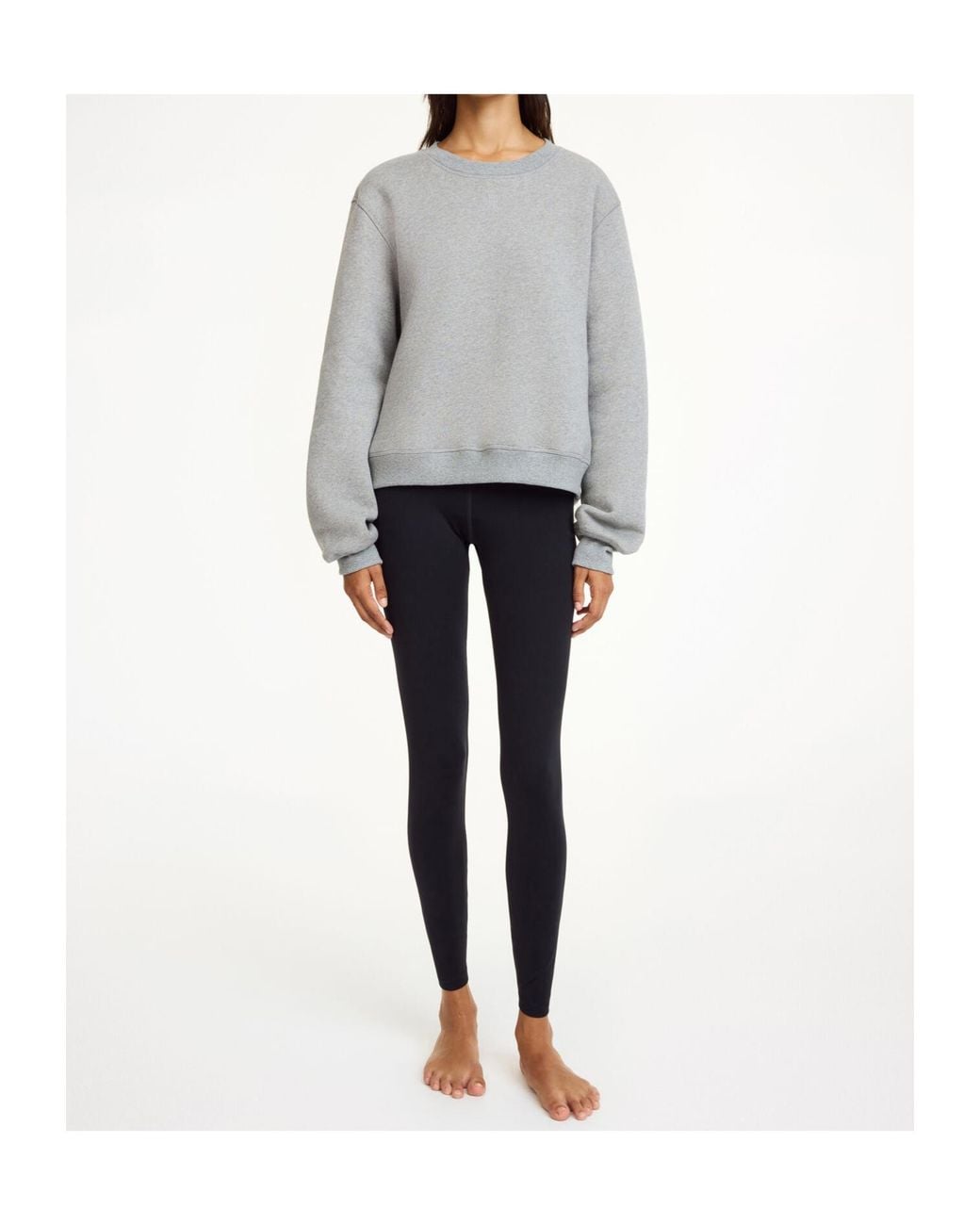 By Malene Birger Gray Embroidered-Logo Crew-Neck Sweatshirt