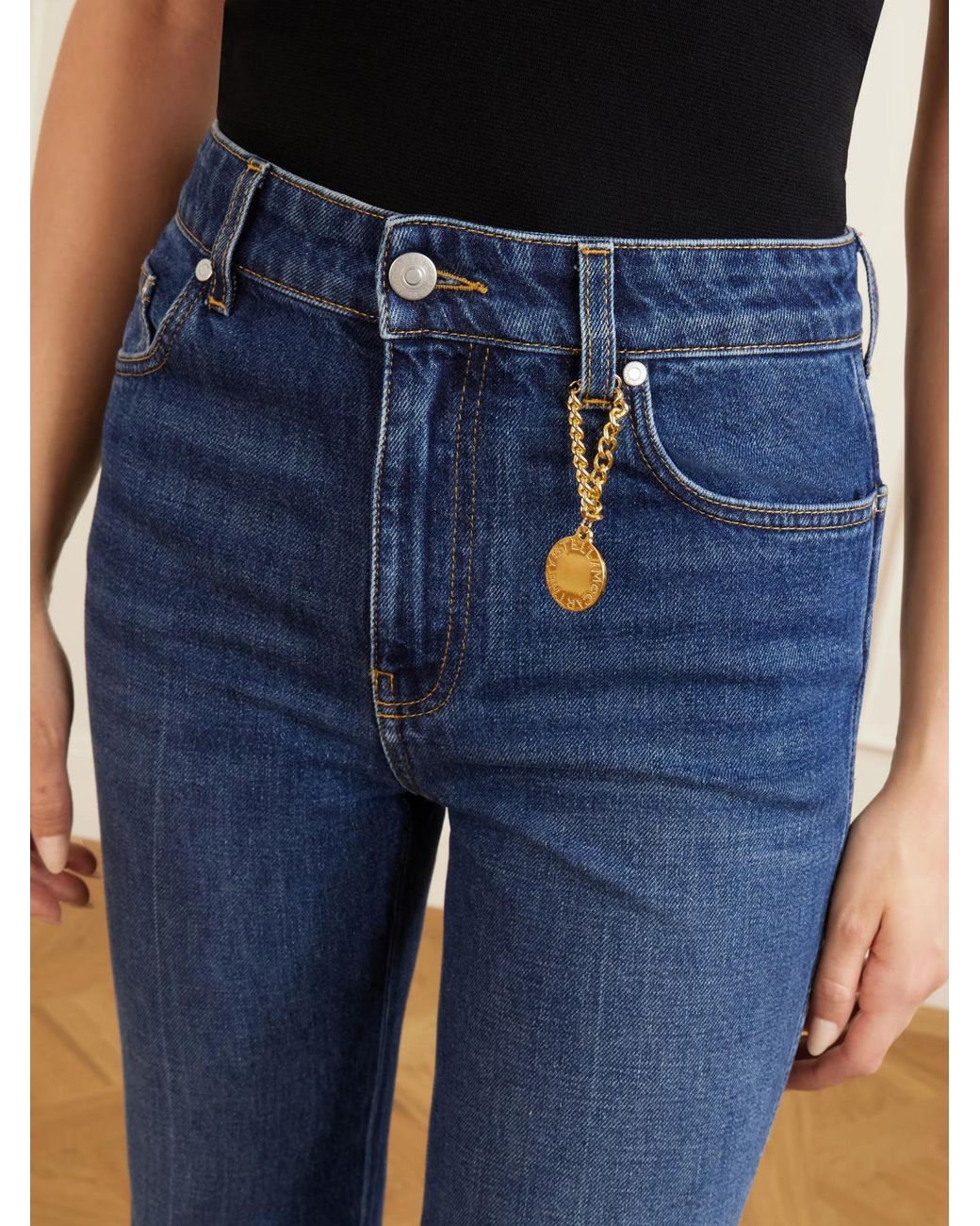 Stella McCartney Blue Whiskered Flared Jeans